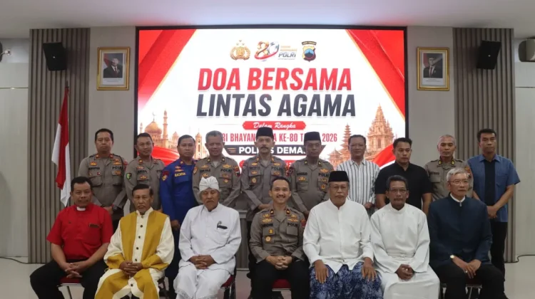 Hari Bhayangkara ke-80, Polres Demak Pererat Kebersamaan Lewat Doa Lintas Agama