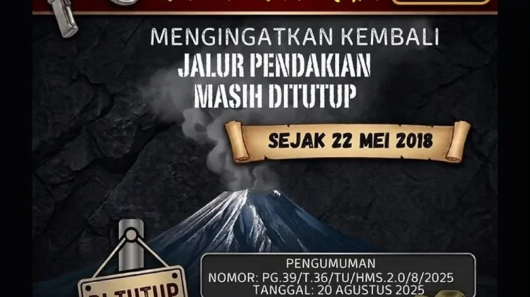 Status Siaga Level III, Pendakian Gunung Merapi Ditutup