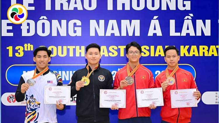 Christo Raih Emas di Kejuaraan Karate ASEAN ke-13 di Vietnam