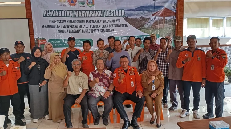 Gandeng BPBD-BMKG, UNNES Perkuat Pengurus Destana Desa Kemambang dan Wirogomo