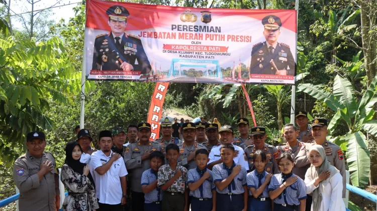 Jembatan Merah Putih Presisi Rampung, Akses Warga Klumpit Pati Kembali Normal