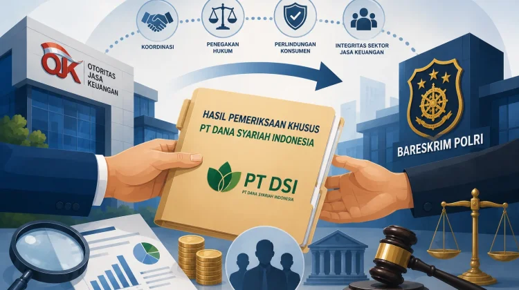 OJK Serahkan Hasil Pemeriksaan Khusus PT Dana Syariah Indonesia ke Bareskrim