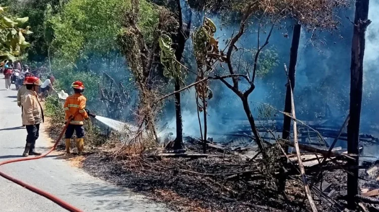 Gegara Bakar Sampah, Kandang dan Bangunan Rumah Warga Ludes Terbakar