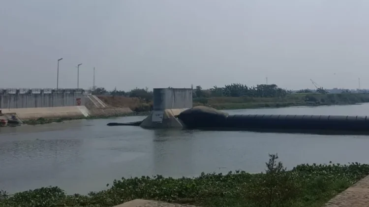 BBWS Sigap Tangani Kebocoran Bendung Karet Sungai Juwana, Sawah Terselamatkan