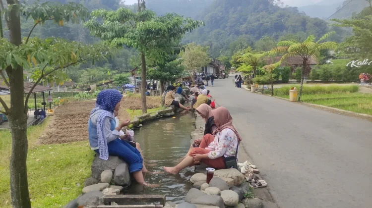 Terapi Ikan di Aliran Irigasi Jadi Favorit Pengunjung Wisata Kalikesek Kendal