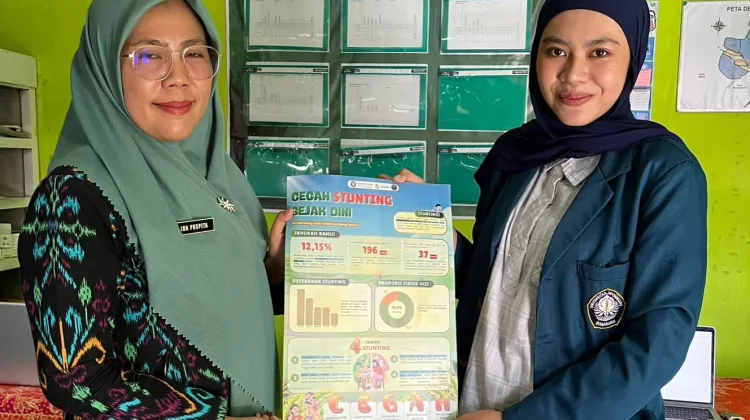 KKN Undip, Sulap Data Statistik Balita Desa Kedunggading Jadi Infografis Edukatif