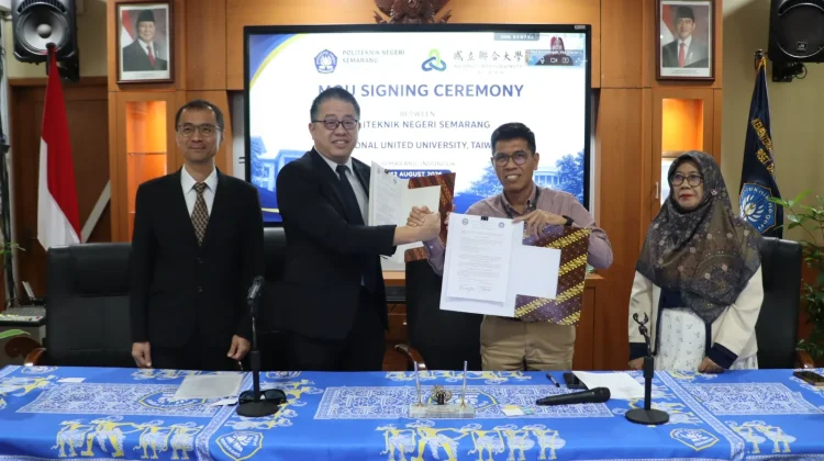 Perkuat Pendidikan Vokasi, Polines Gandeng National United University Taiwan