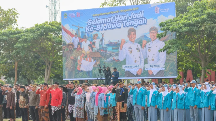 HUT ke-81 Jateng, Gubernur Tegaskan Pembangunan Tercapai Berkat Kerja Sama Rakyat