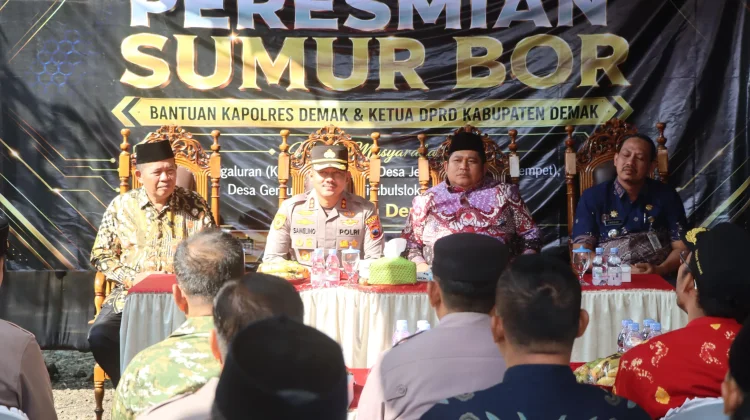 Kemarau Panjang, Polres Demak dan DPRD Resmikan Empat Sumur Bor untuk Warga
