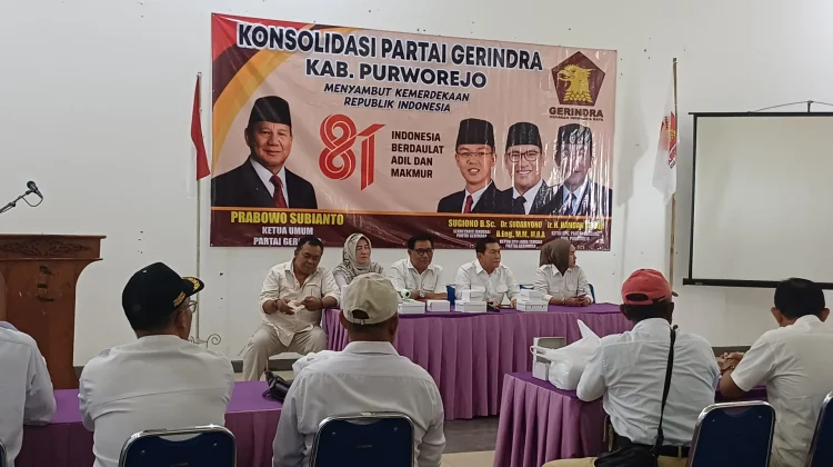 Gerindra Purworejo Targetkan 12 Kursi DPRD dan Dukungan Penuh untuk Prabowo