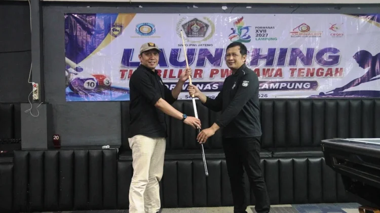 Resmi Diluncurkan, Tim Biliar PWI Jateng Tatap Porwanas 2027 Bersama Frits Yohanes