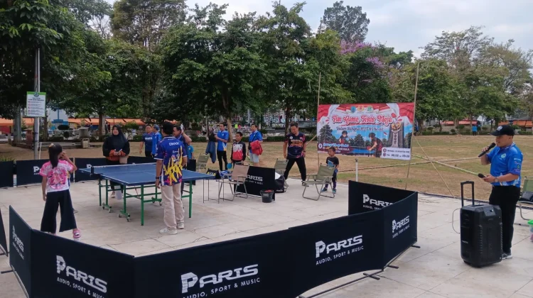 PTMSI Gelar Fun Game Tenis Meja di Alun-Alun Pancasila Salatiga