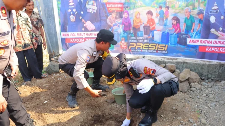Polres Kendal Fasilitasi Pembangunan Sumur Bor di Dukuh Sirowo Sidomakmur