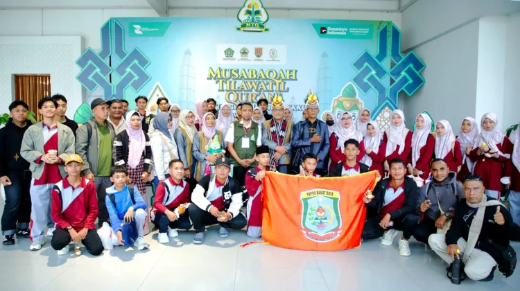 Disambut Bak Saudara, Kafilah MTQ Nasional Papua Barat Daya Terharu Tiba di Jateng