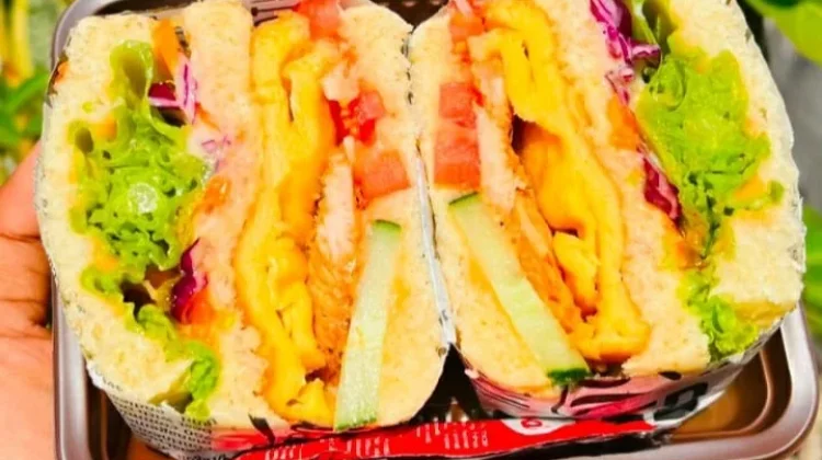 Resep Wanpaku Sandwich dengan Isian Ayam, Telur, Sayur