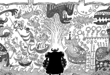 One Piece: Mural Adam Tree Ramalkan Naga Loki