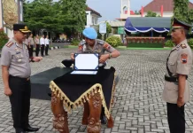Sertijab Kapolsek Cluwak, Kapolresta Pati Beri Pesan Khusus