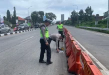 Polres Semarang Lakukan Olah TKP Kecelakaan Beruntun di Exit Tol Bawen