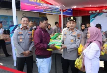 Beras dan Minyak Dijual Murah, Warga Serbu Gerakan Pangan Murah Polres Kudus