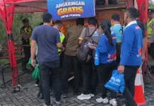 Polres Semarang Sediakan Angkringan Gratis Bagi Pemudik