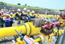 Wamen ESDM Resmikan Pengaliran Gas Perdana Cisem 2 di Batang