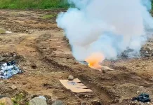 Tim Gegana Satbrimob Polda Jateng Musnahkan Bahan Peledak di Tembalang