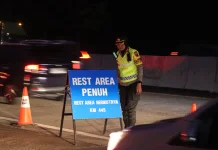 Arus Balik Meningkat, Polres Semarang Kanalisasi Rest Area di Tol