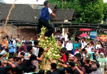 Meriahkan Lebaran, Warga Dusun Dawung Magelang Gelar Gerebeg Ketupat Isi Uang
