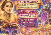 Syawalan di Taman Rekreasi Pantai Kartini Rembang, Tiket Gratis Mulai Sore Hari