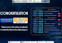 Undip Catat 10 Bidang Studi Masuk Ranking Dunia, 5 di Antaranya Tembus Top 500