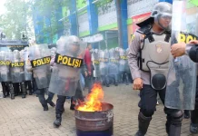 Latihan Gabungan Dalmas, Polres Kudus Kedepankan Pendekatan Humanis