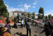 Simulasi Sispamkota, 518 Personel Polres Semarang Amankan Kantor Bupati
