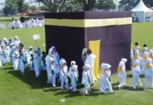 Ribuan Anak RA di Purworejo Antusias Ikut Simulasi Manasik Haji