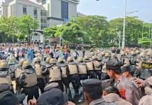 Simulasi Pengamanan Demo di Semarang, Polda Jateng Uji Kesiapsiagaan Personel