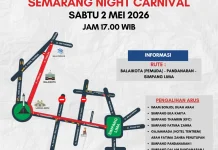Sabtu Besok Ada Semarang Night Carnival, Simak Pengalihan Arus Lalu Lintasnya