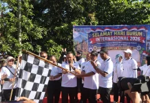 Peringati Mayday, Gubernur Jateng Lepas Peserta Jalan Sehat di Ungaran
