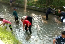 Peduli Sungai, Merti Kali Jadi Pembuka Bulan Bakti Gotong Royong di Magelang Utara