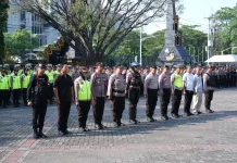 Pengamanan Penyampaian Aspirasi Ojol di Semarang Dilakukan Humanis tanpa Senpi