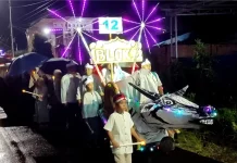 Gerimis, Warga Sekitar Masjid Baitun Nikmah Antusias Ikuti Takbir Keliling