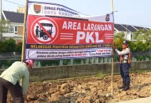 Tim Gabungan Tertibkan Bangunan PKL dan Parkir Liar di Jalan Madukoro Semarang