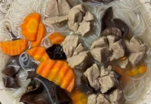 Resep Sop Bakso Wortel dengan Misoa dan Jamur