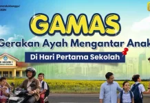Gerakan Gamas, Ajak Para Ayah Salatiga Antar Anak Hari Pertama Sekolah