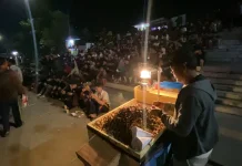 Lapak-lapak UMKM Ramaikan Nobar Final Piala Dunia di Alun-alun Kaliwungu Kendal