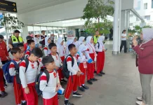 Hari Anak Nasional, Bandara Ahmad Yani Kenalkan Dunia Penerbangan kepada Siswa SD