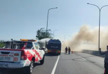 Kemarau, Areal Lahan Kawasan Tol Pejagan KM 248 Brebes Terbakar