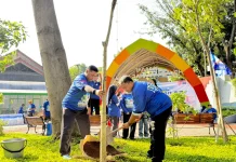 Tanam 10 Pohon Pule, Demokrat Gelar Gerakan Langit Biru Asri