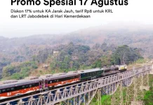 Semarak HUT ke-81 RI, KAI Hadirkan Diskon 17 Persen untuk Tiket KA Ekonomi Komersial