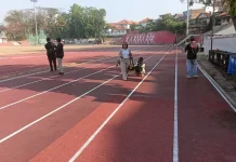 Usai Uji Coba, Lintasan Atletik GOR Tri Lomba Juang Kembali Ditutup