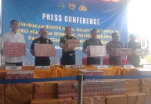 Bea Cukai Semarang Gagalkan Penyelundupan Rokok Ilegal dalam Mobil Tangki Air