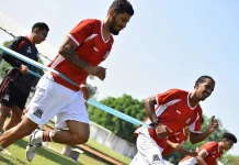 Menang 5-0, Skuat Deltras FC Jaga Kebugaran Sambut Barito Putera